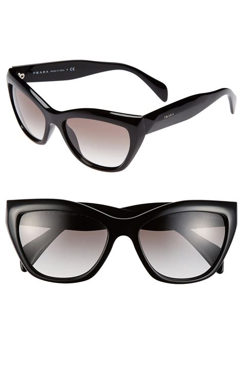 prada cat-eye contrast-arm fashion glasses|56mm cat eye sunglasses prada.